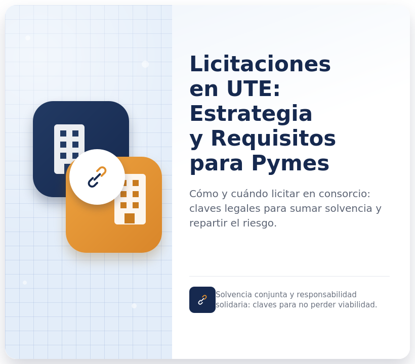 Licitaciones en UTE, unirse a otros para ganar contratos públicos