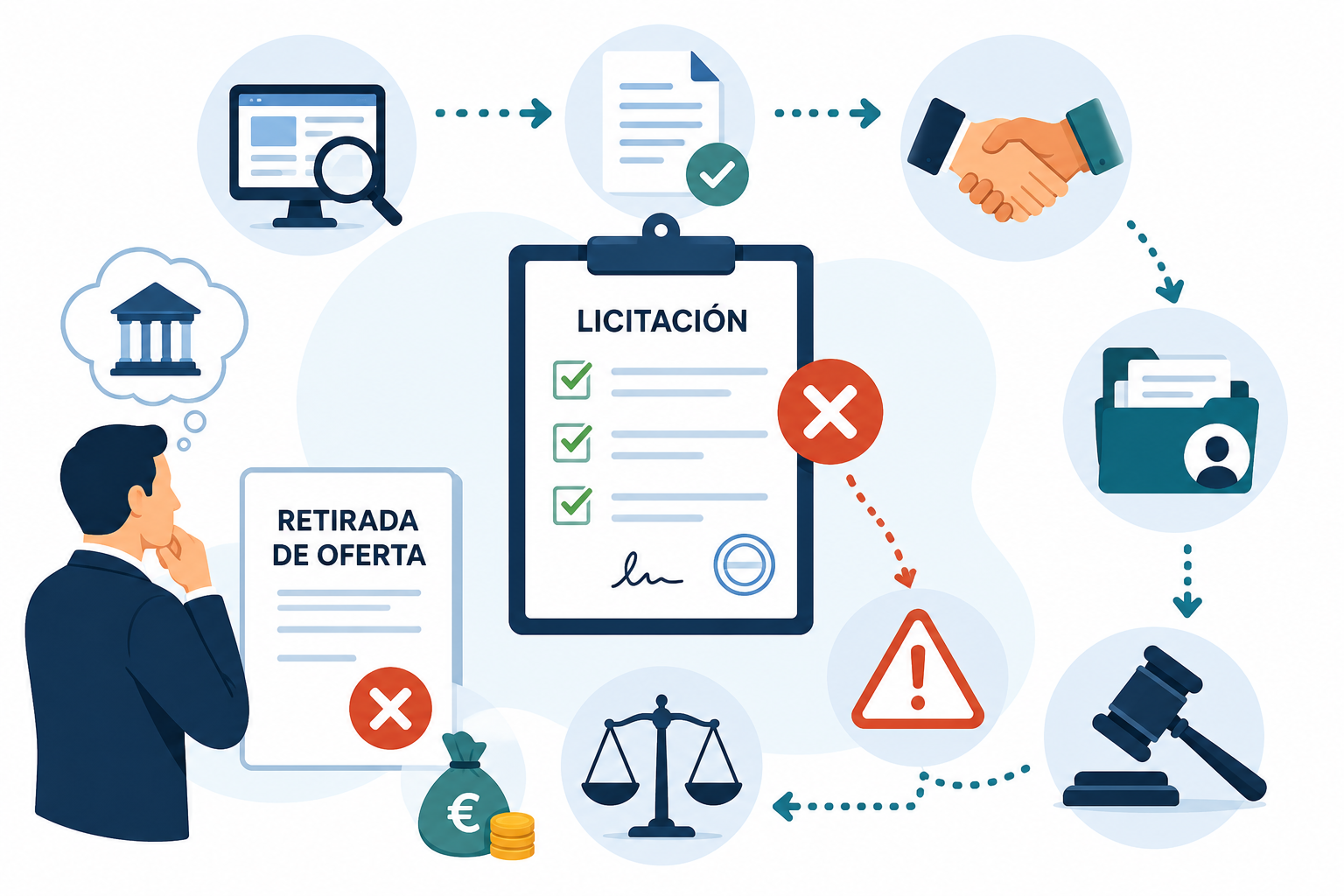 Licitaciones: ¿puede la Administración imponer automáticamente una penalidad por retirar una oferta?